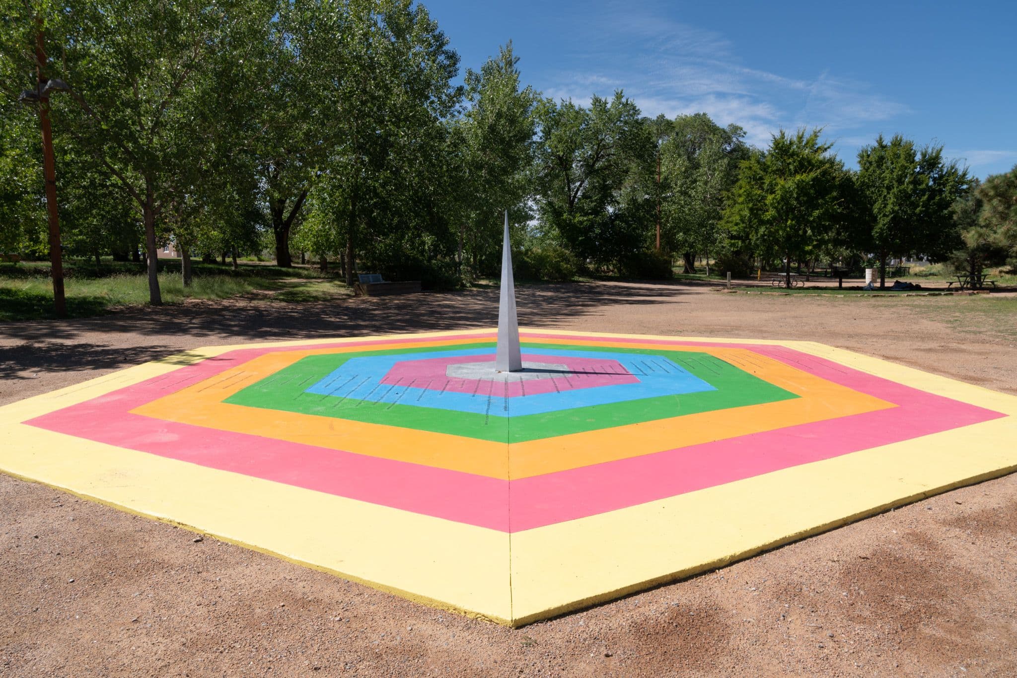 Off-site installation, Eduardo Navarro, Galactic Playground, Santa Fe Railyard, 2018. Photo by Eric Swanson
