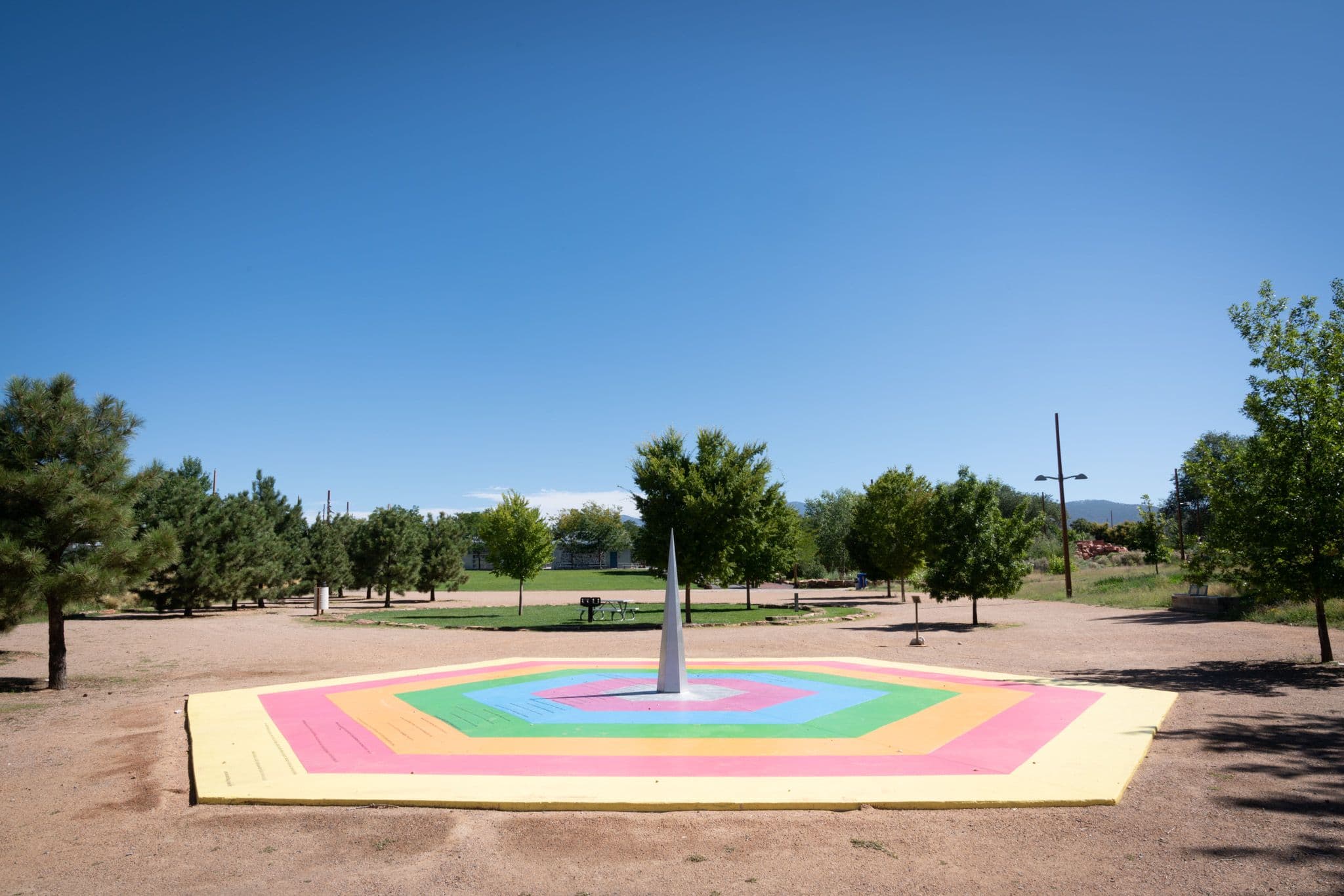 Off-site installation, Eduardo Navarro, Galactic Playground, Santa Fe Railyard, 2018. Photo by Eric Swanson