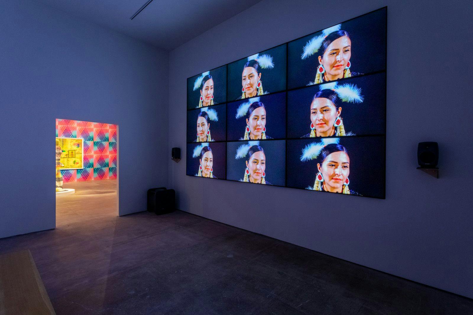 Jeffrey Gibson, The Body Electric, 2022    Installation view at SITE Santa Fe, image courtesy of SITE Santa Fe, photo by Shayla Blatchford-7