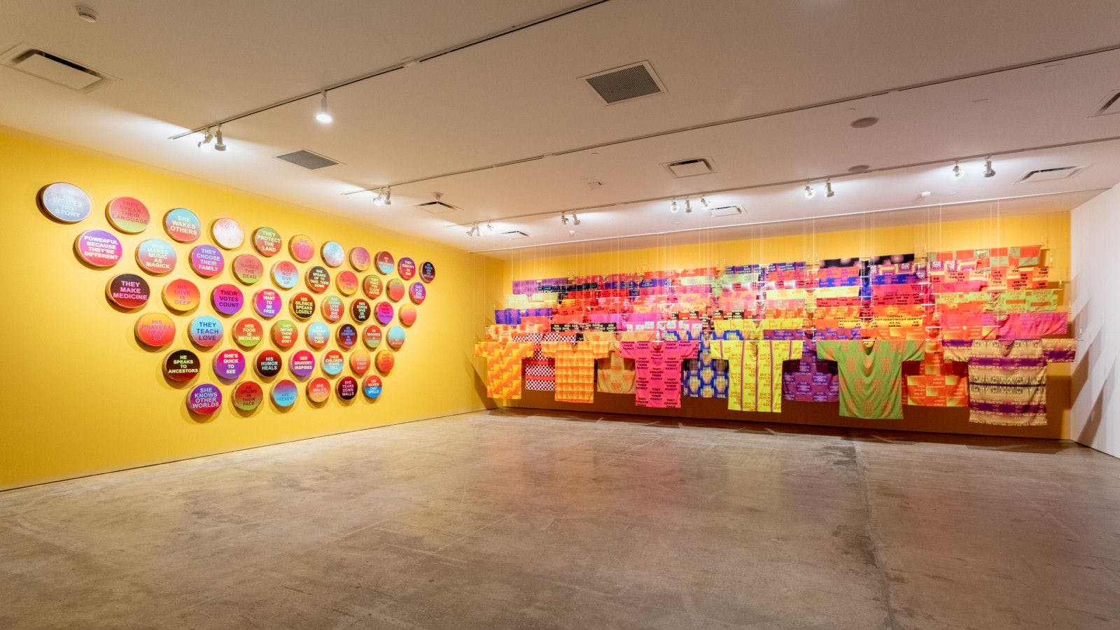 Jeffrey Gibson, The Body Electric, 2022    Installation view at SITE Santa Fe, image courtesy of SITE Santa Fe, photo by Shayla Blatchford-13