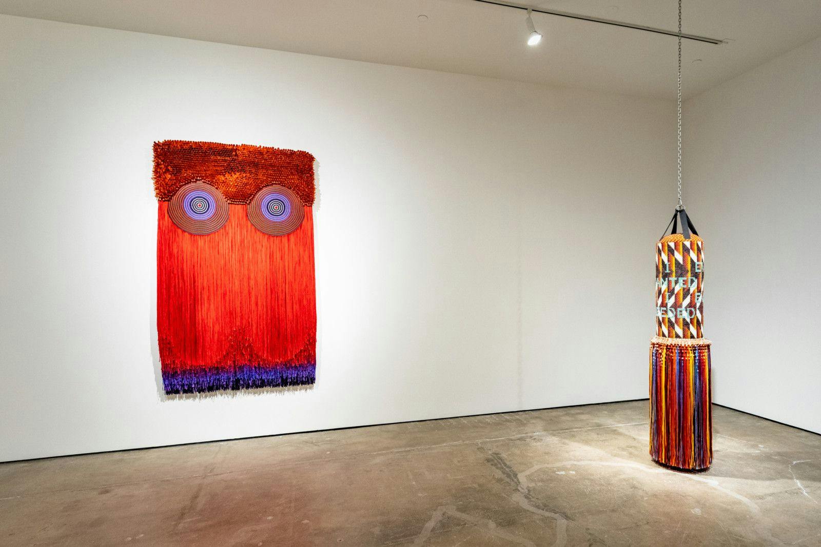 Jeffrey Gibson, The Body Electric, 2022    Installation view at SITE Santa Fe, image courtesy of SITE Santa Fe, photo by Shayla Blatchford-16