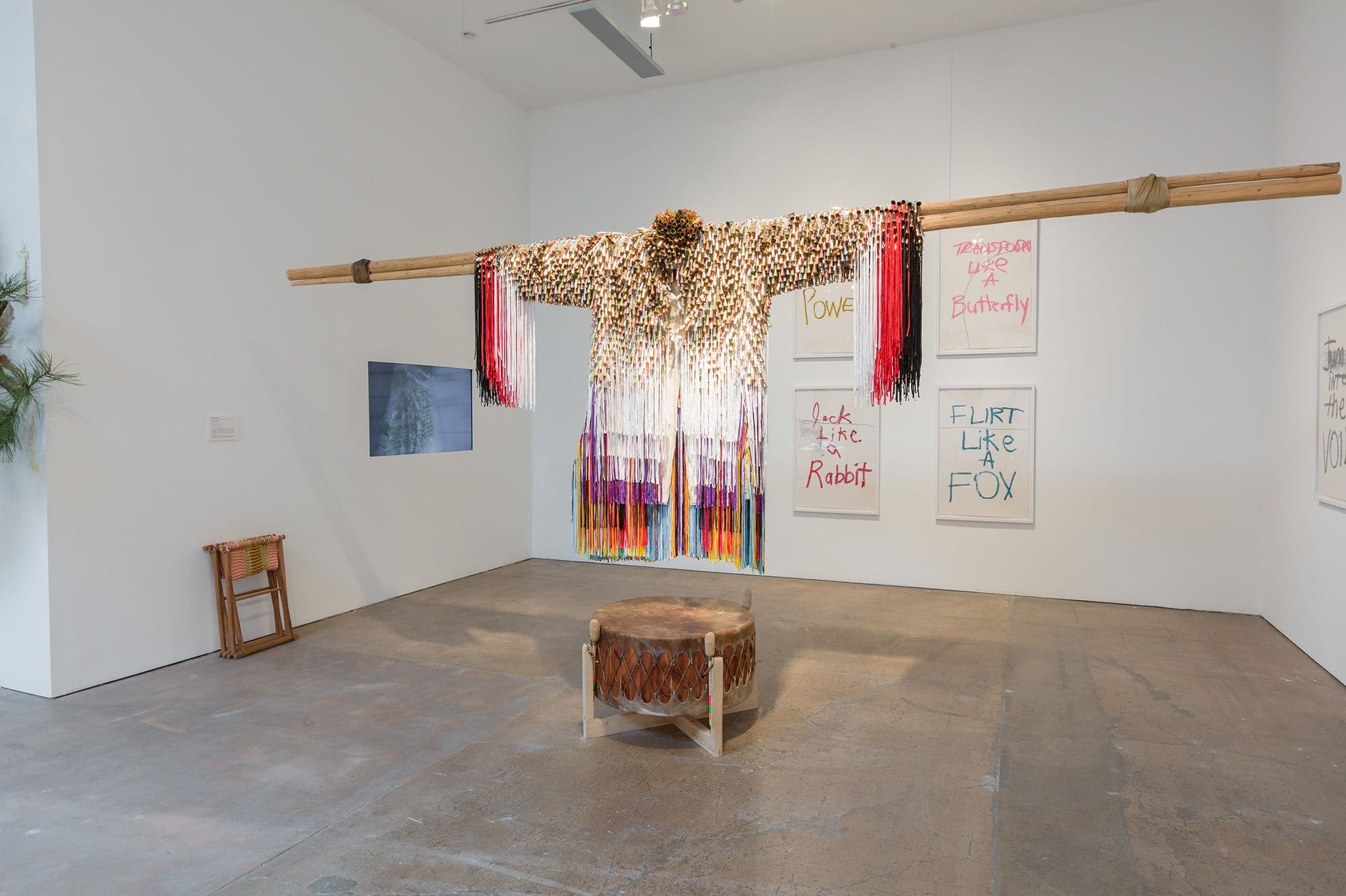 Installation view, Jeffrey Gibson, SITElines.2016 much wider than a line, SITE SANTA FE, 2016. Photo by Eric Swanson