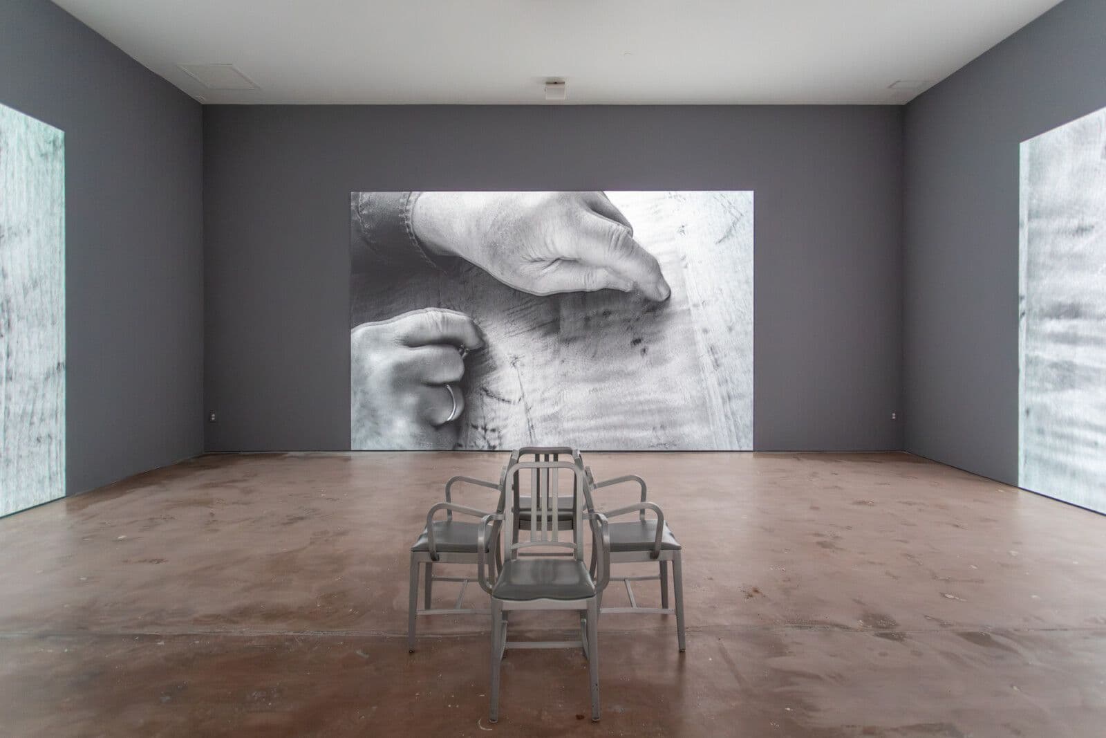 Bruce Nauman: His Mark installed at SITE SANTA FE, photo by Shayla Blatchford © 2023 Bruce Nauman / Artists Rights Society (ARS)